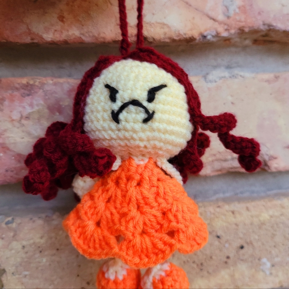 Attitude Girl Handmade Keycharm | Crochet Keychain